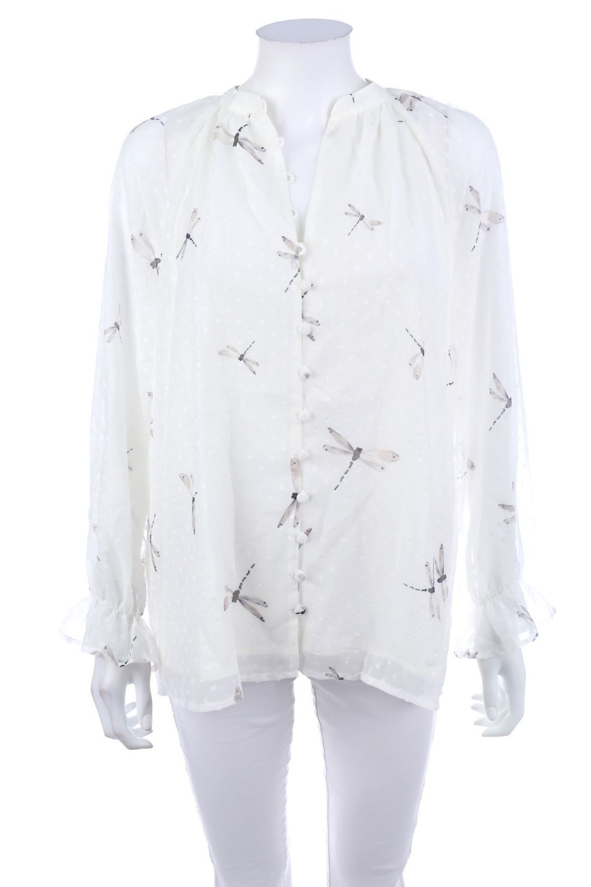 Ohne Label - Bluse mit Print - M