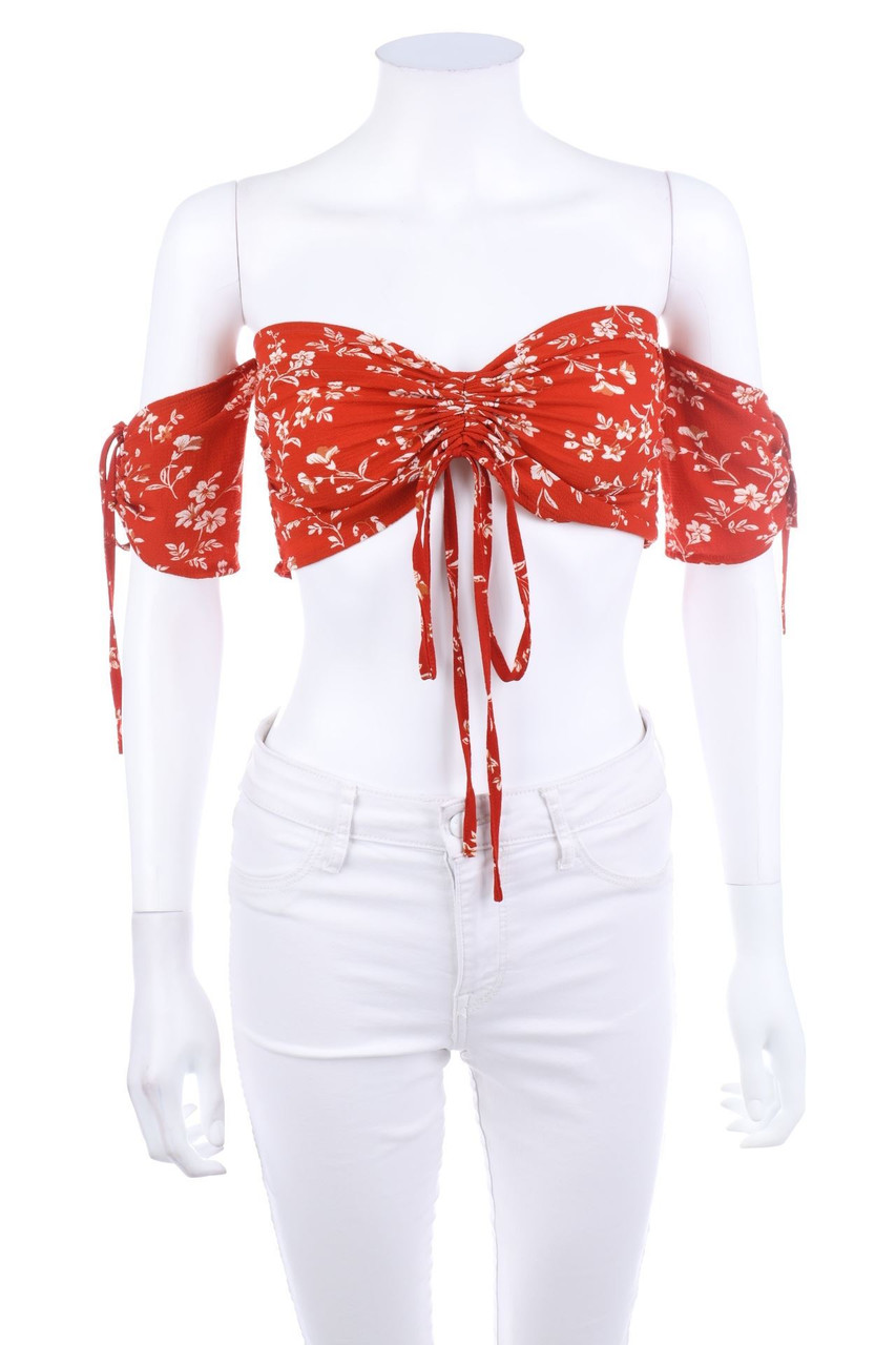 Smys - Cropped-Shirt mit Blumen-Print - S