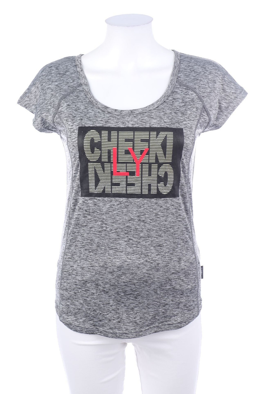 CHEEKILY ATHLETICS - Sport T-Shirt mit Logo-Print - XS