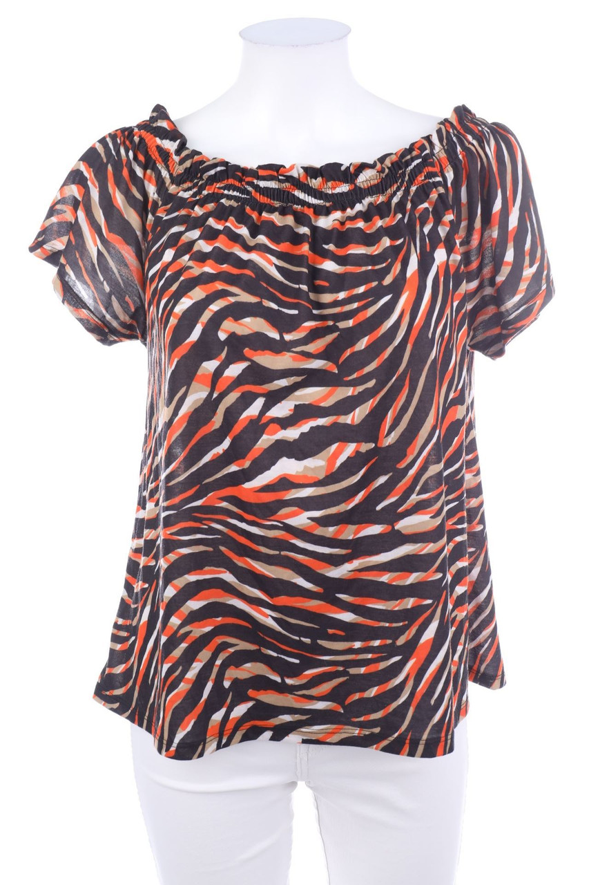 Peacocks - Kurzarm-Shirt mit Animal-Print - D 38