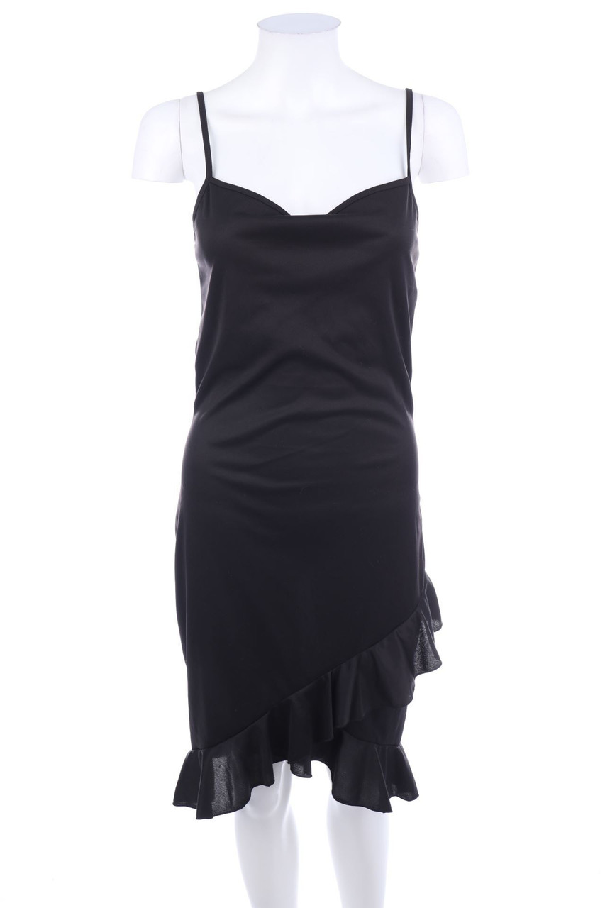 Ohne Label - Träger-Midikleid mit Volants - XS