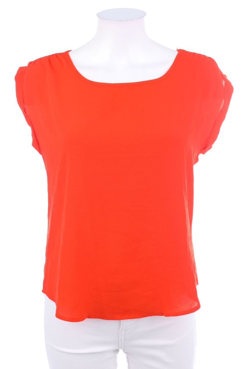 Pink Rose - Kurzarm-Bluse - S