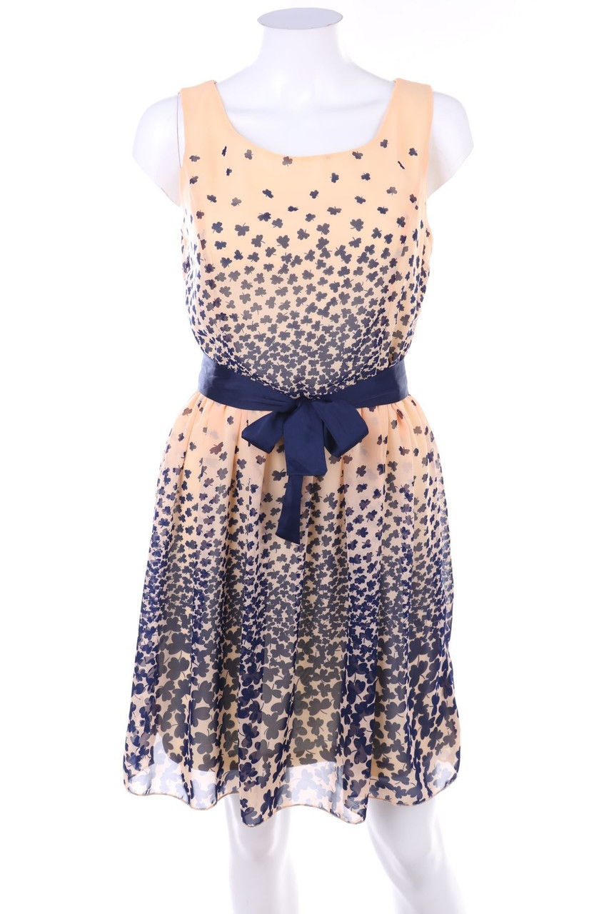 ANNA FIELD - Chiffon-Cocktailkleid mit Print - D 36