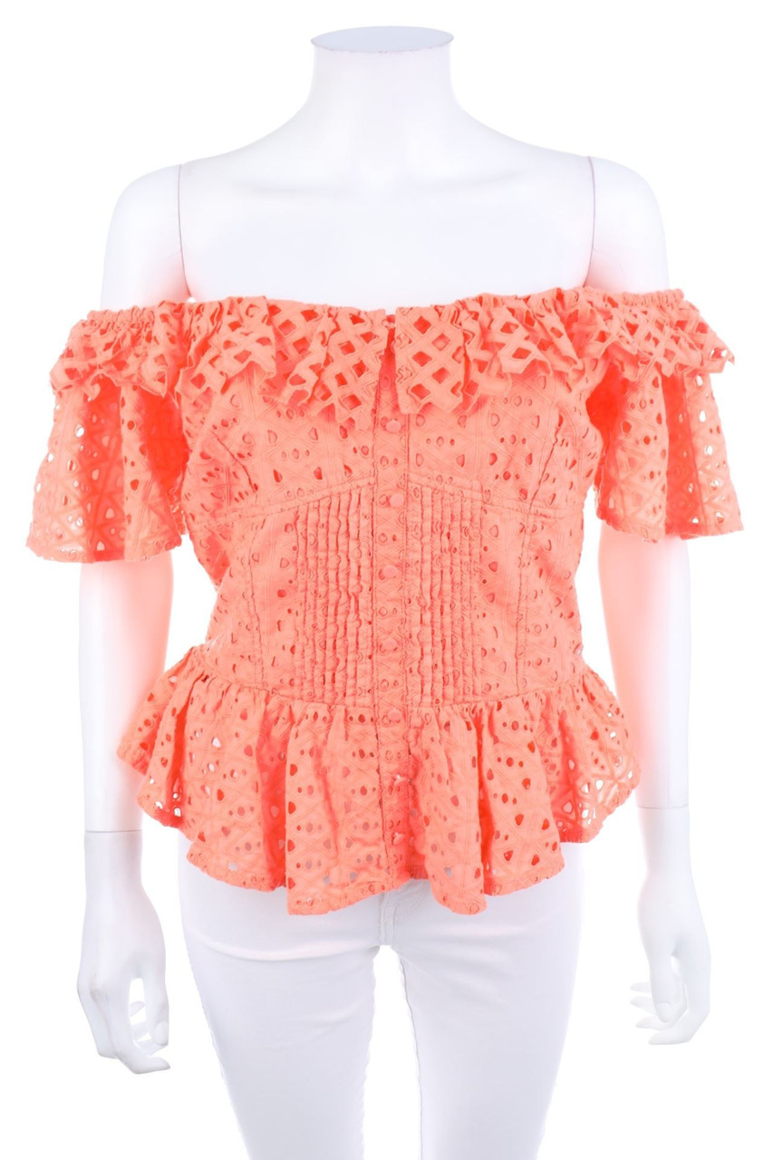 GUESS - Carmen-Bluse mit Volants - L