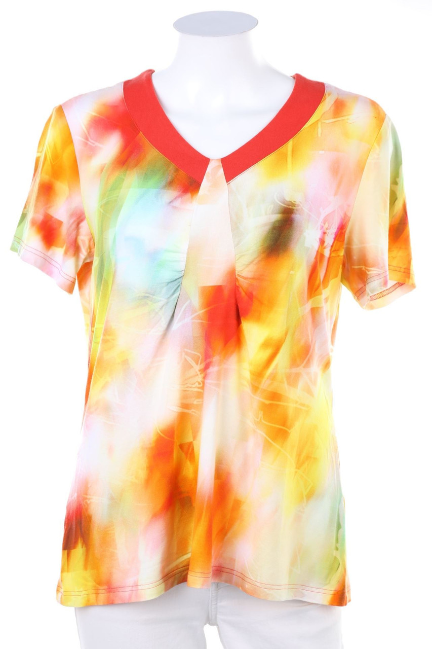 FRANK WALDER - Kurzarm-Shirt mit Print - D 42