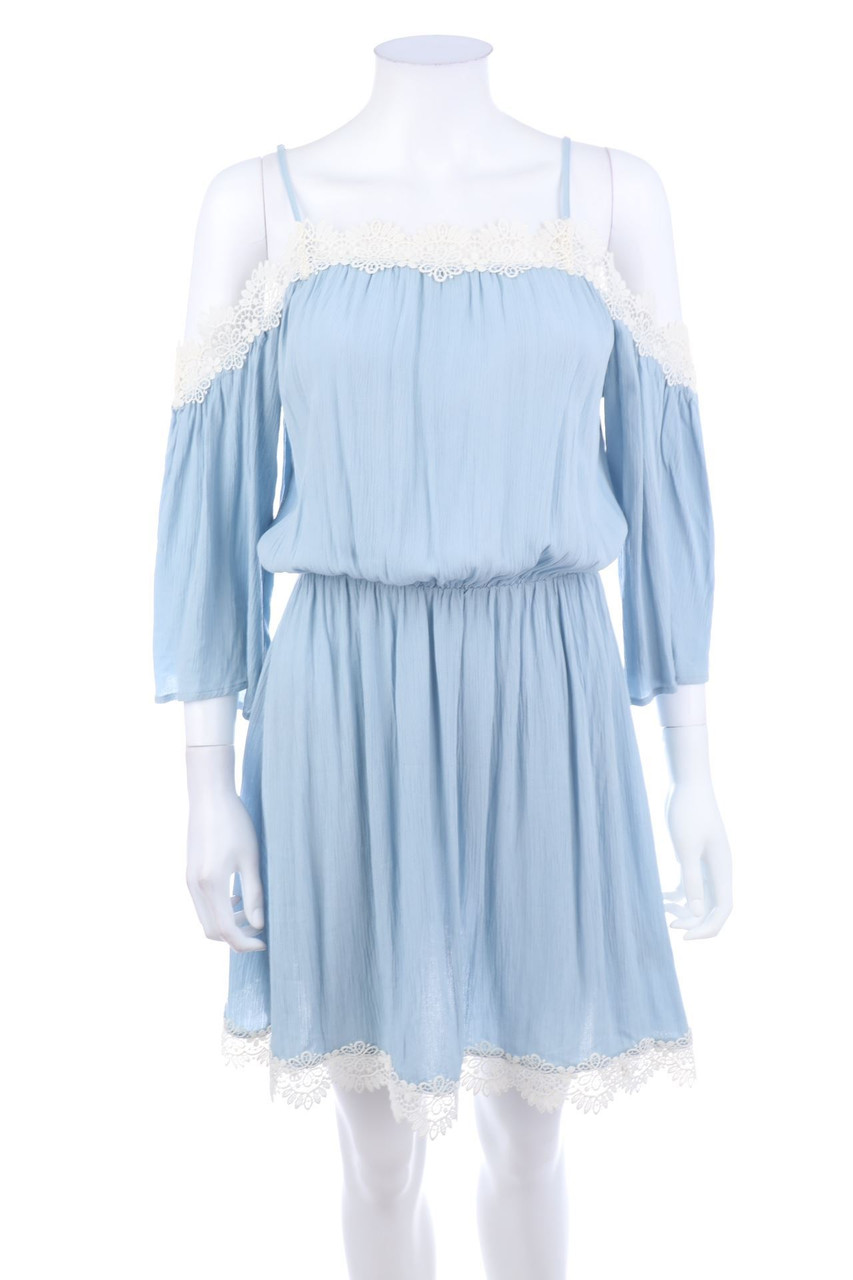 H&M DIVIDED - Carmen-Kleid mit Spitze - D 36