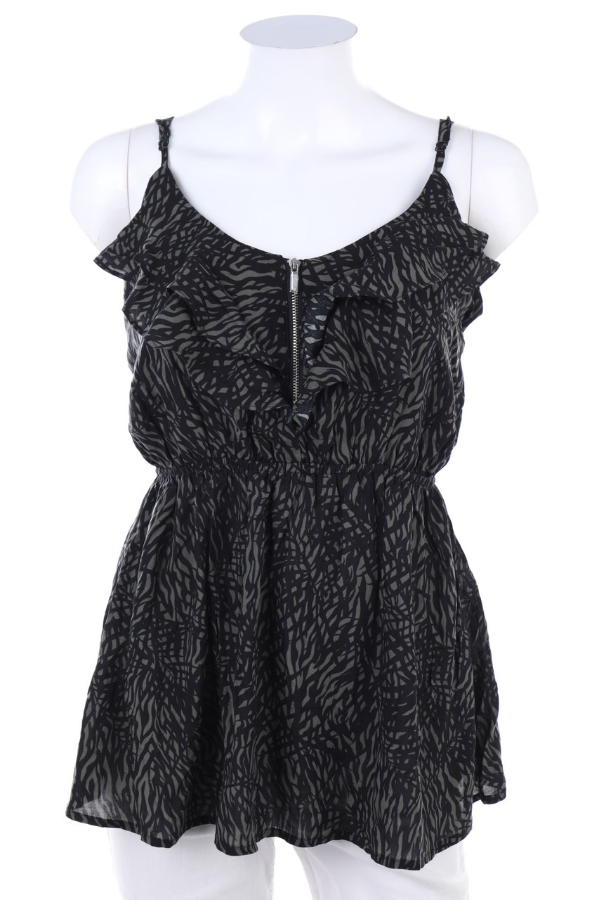 BLIND DATE - Print-Top in A-Linie aus Viskose mit Volants - S