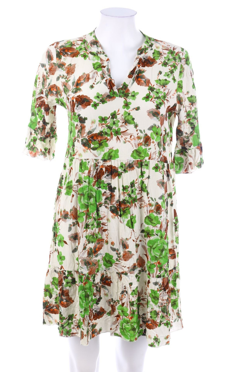 Ohne Label - Kleid mit Blumen-Print - M