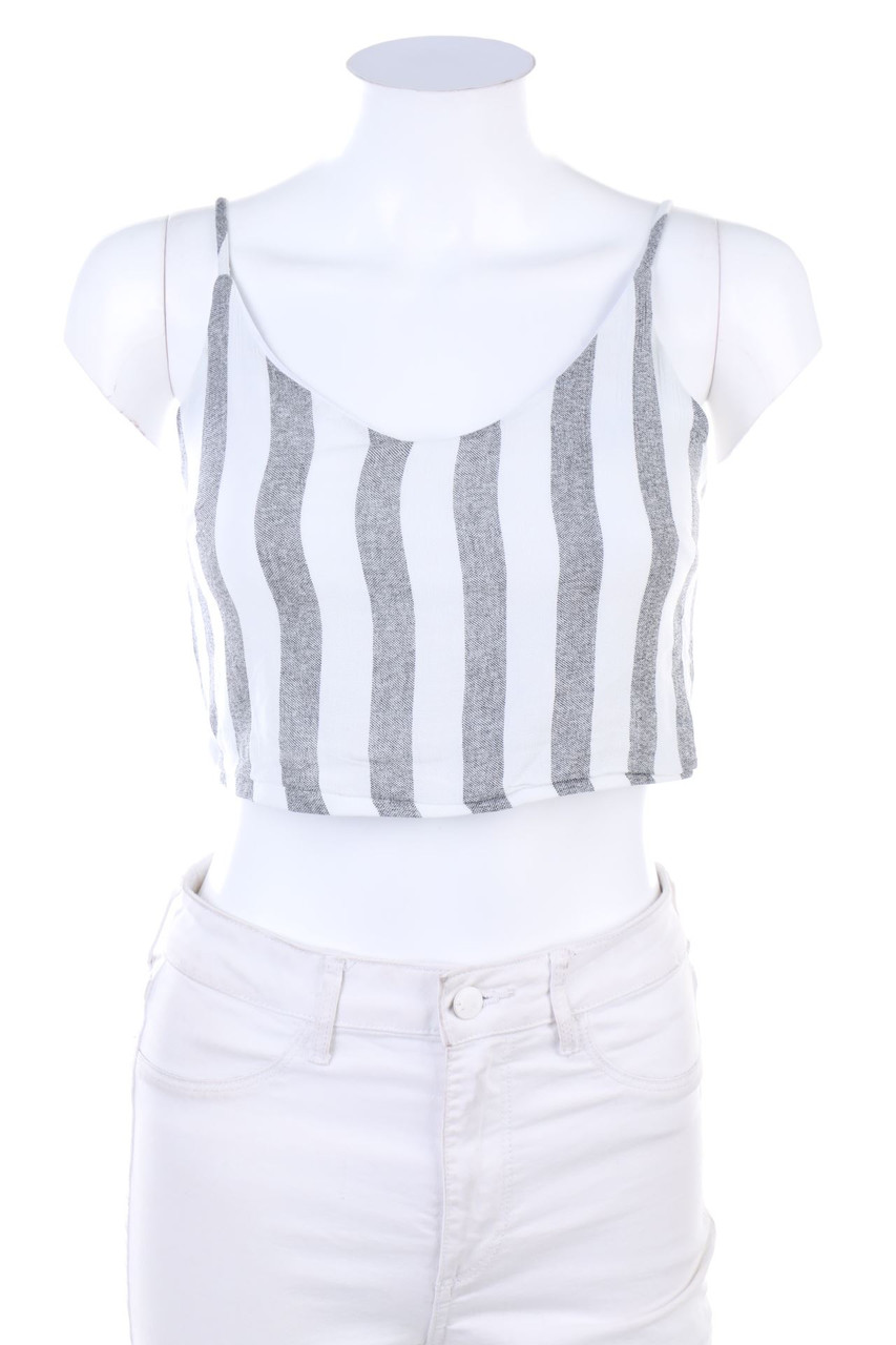 Chicorée - Crop-Top mit Streifen - S