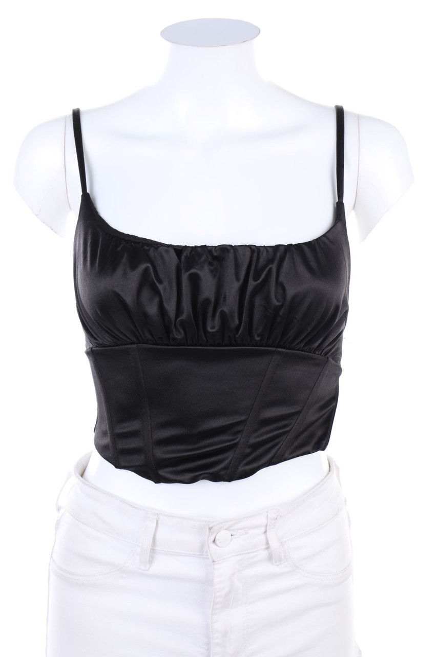 Bershka - Satin-Crop-Top - XS