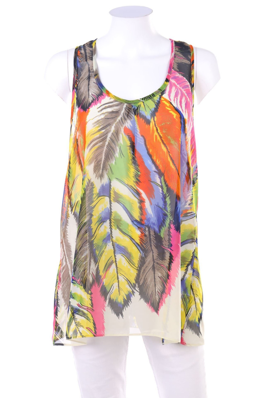 Apricot - Racerback-Top mit Print - M