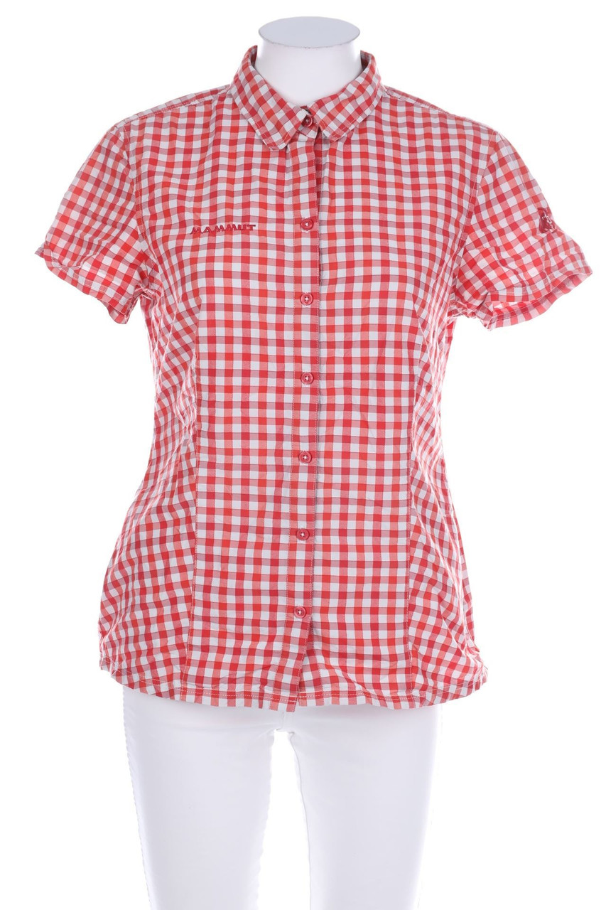 MAMMUT - Karo-Hemd-Bluse mit kurzem Ärmel - M