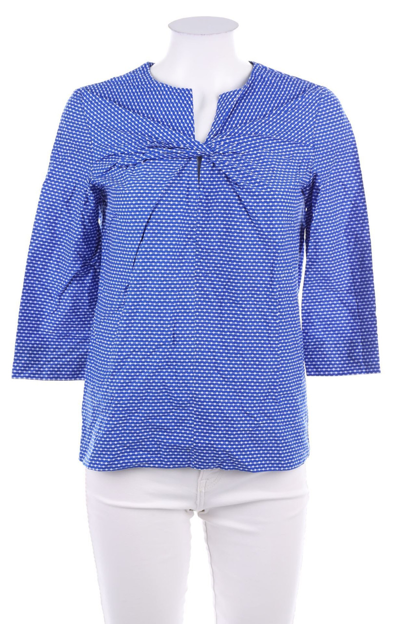 COS - Baumwoll-Bluse mit Drapierung - D 34