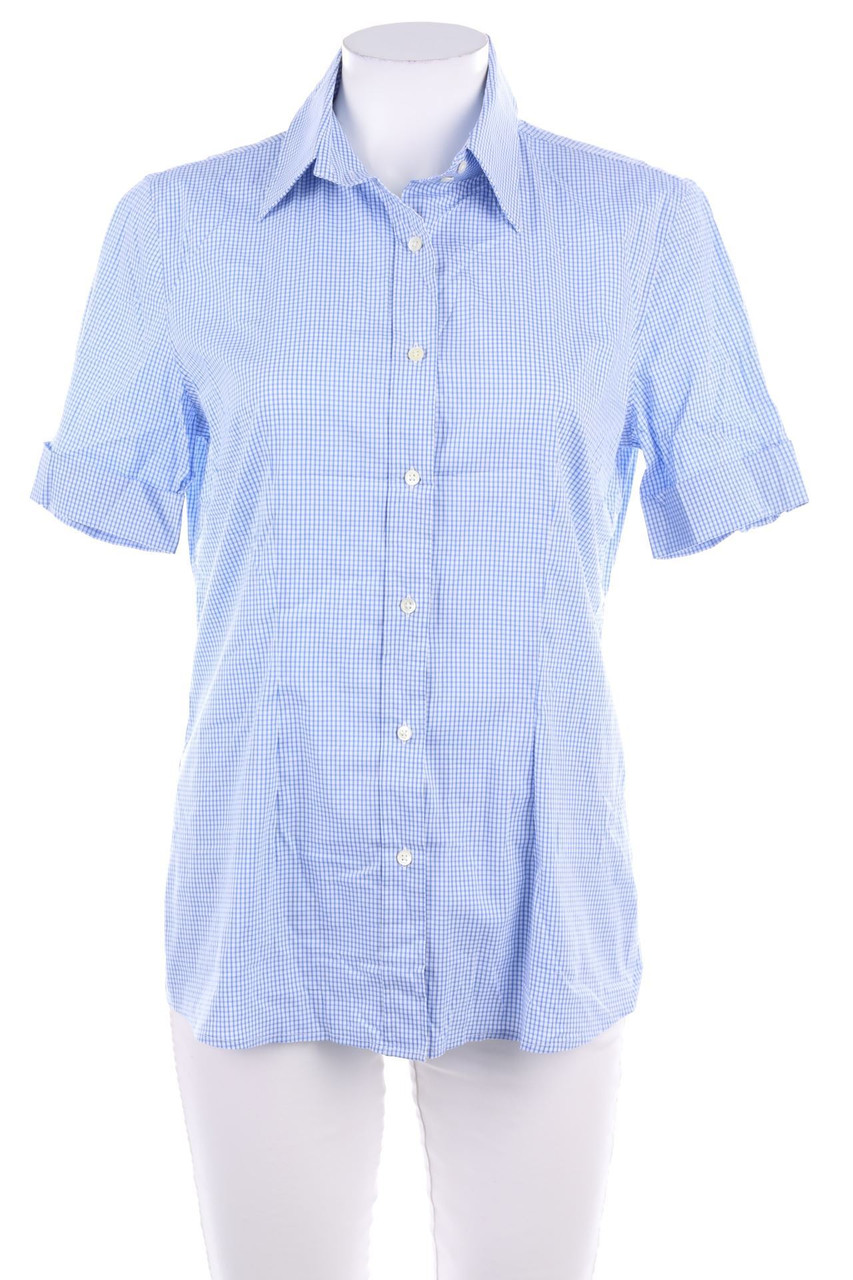 BRIAN&BARRY MILANO - Karo-Hemd-Bluse mit kurzem Ärmel - D 40