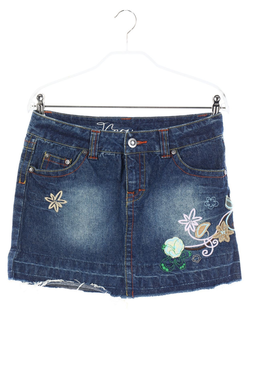 vacuum - Mini-Jeansrock mit Stickereien - D 36