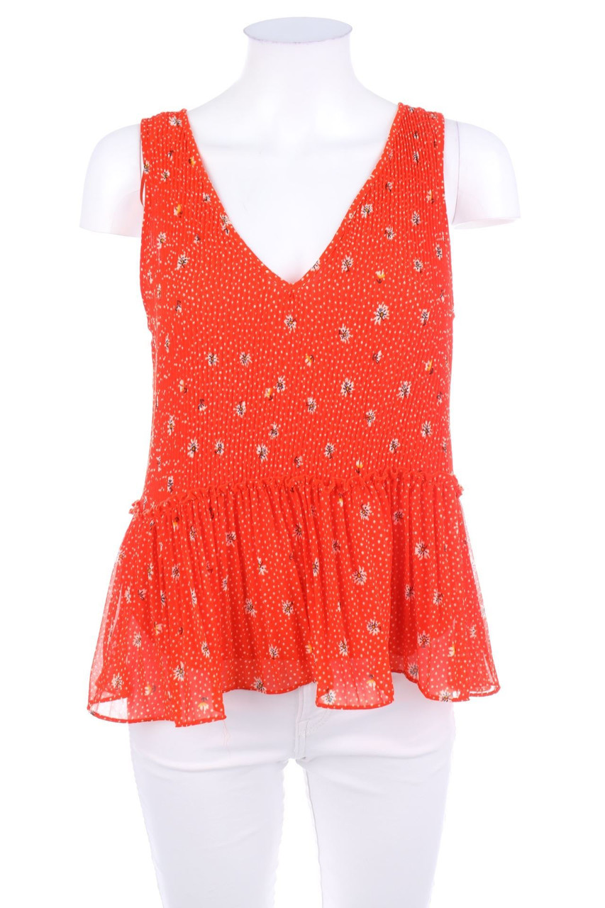 ZARA - Blusentop mit Blumen-Print - S