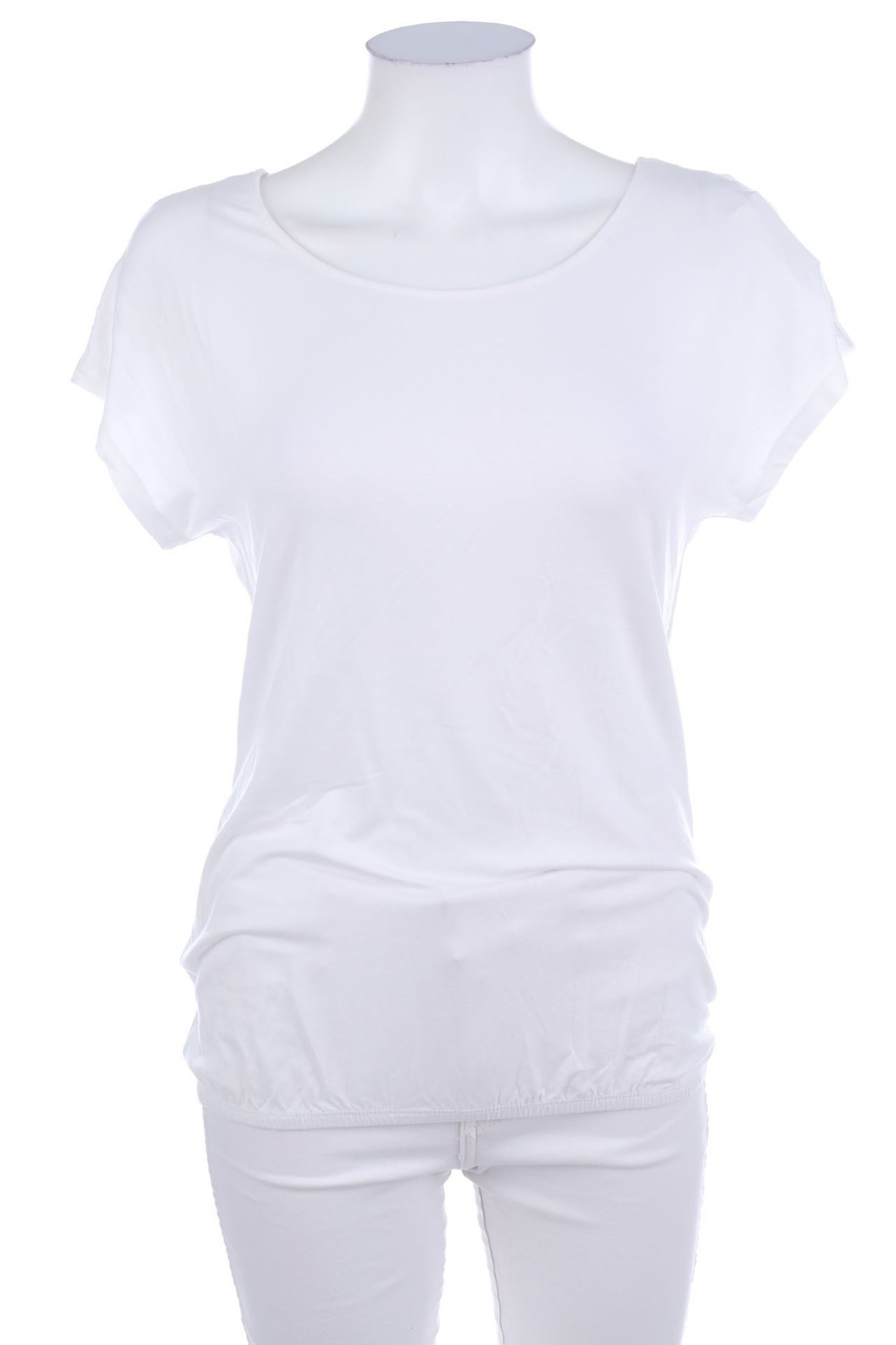 vivance collection - Kurzarm-Bluse mit Spitze - D 32-34