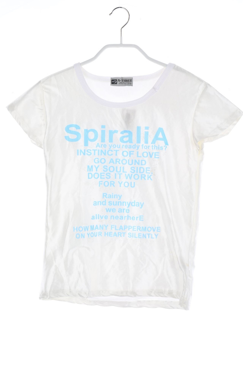 N-Three - Kurzarm-Shirt mit Statement-Print - ONE SIZE