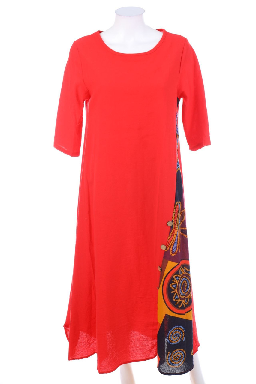 Depending on the horizon - Maxi-Kleid mit Print - M