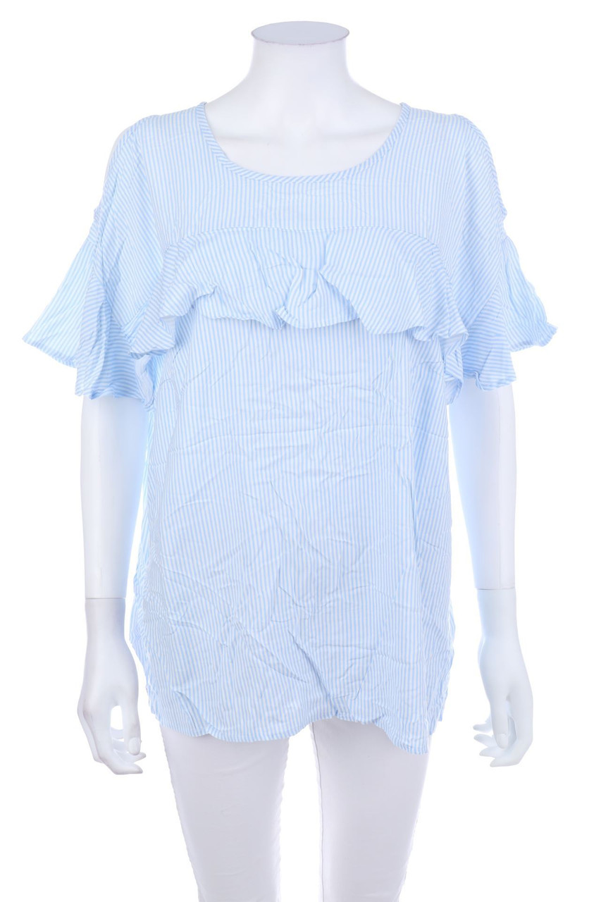 BODYFLIRT - Cold-Shoulder-Volant-Bluse - D 46