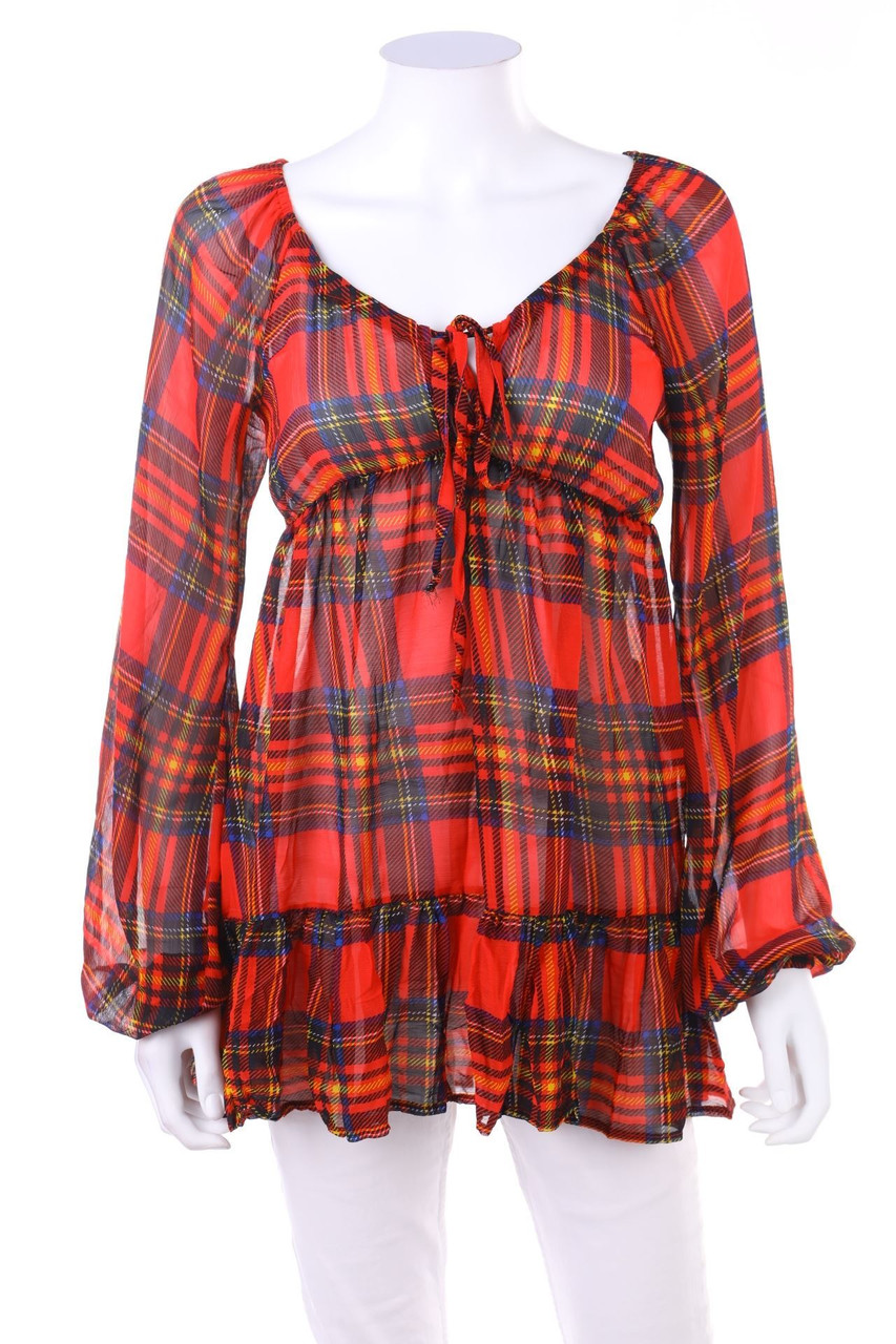 MORGAN - Bluse mit Karo-Muster - S