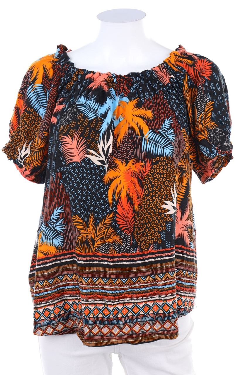 Laura Torelli - Kurzarm-Bluse - XL