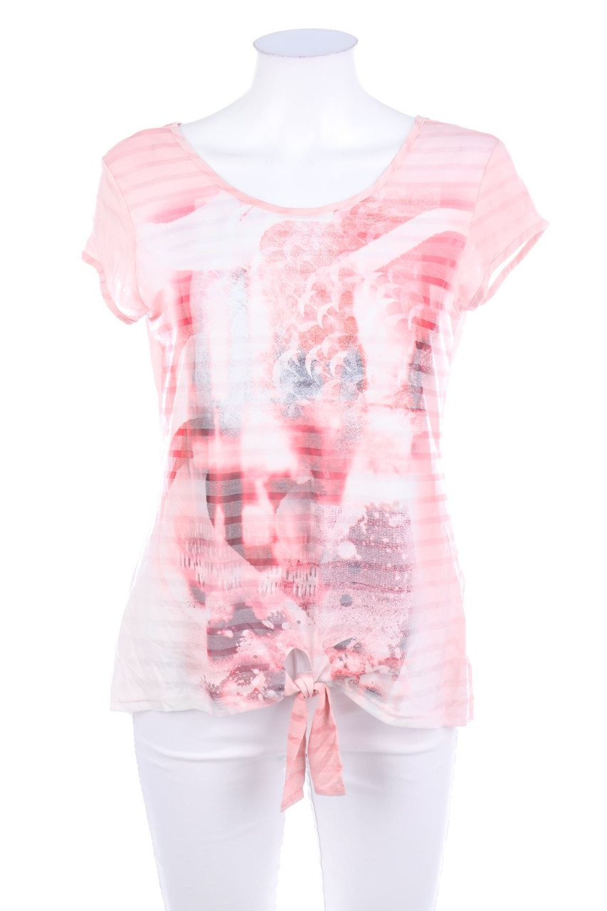 seidel - Muster-Kurzarm-Shirt zum Knoten - D 38