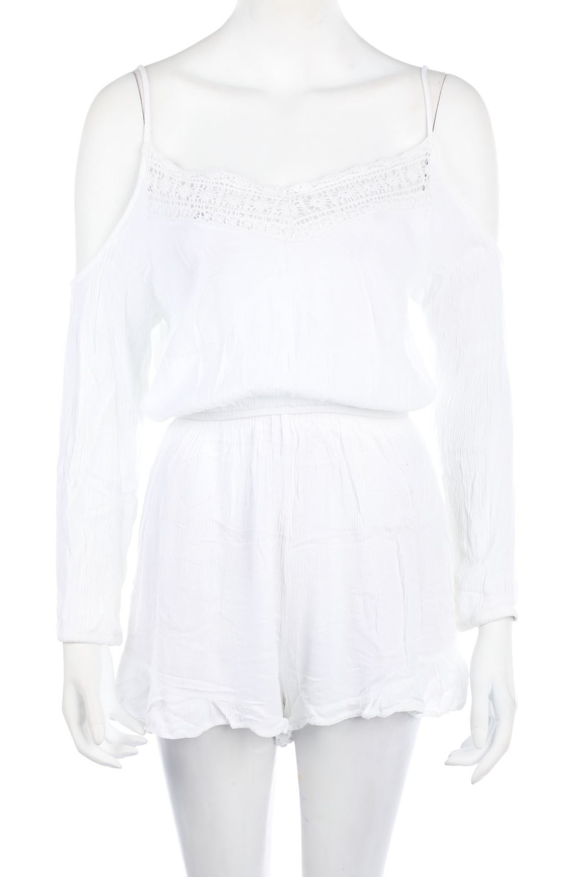 COTTON ON - Cold-Shoulder-Playsuit aus Viskose - M