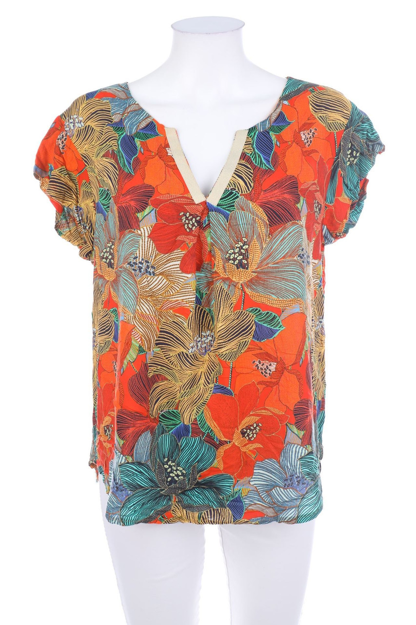 EMA BLUE´S - Tunika-Bluse mit Blumen-Print - D 38