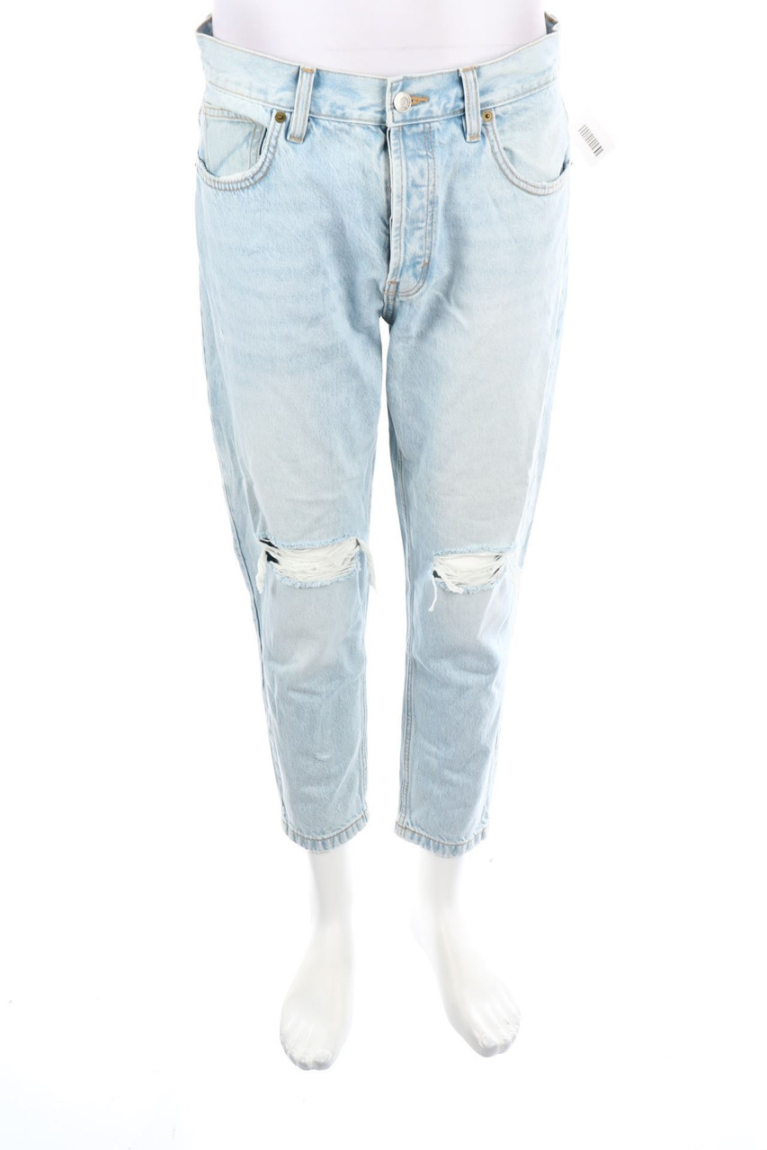 ZARA - Cropped-Destroyed-Slim Jeans - D 44