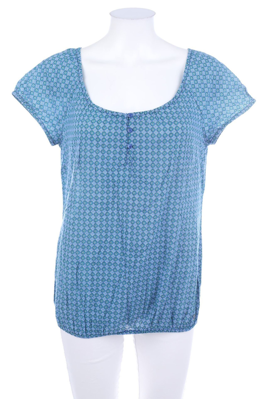 s.Oliver - Kurzarm-Bluse mit Print - D 36