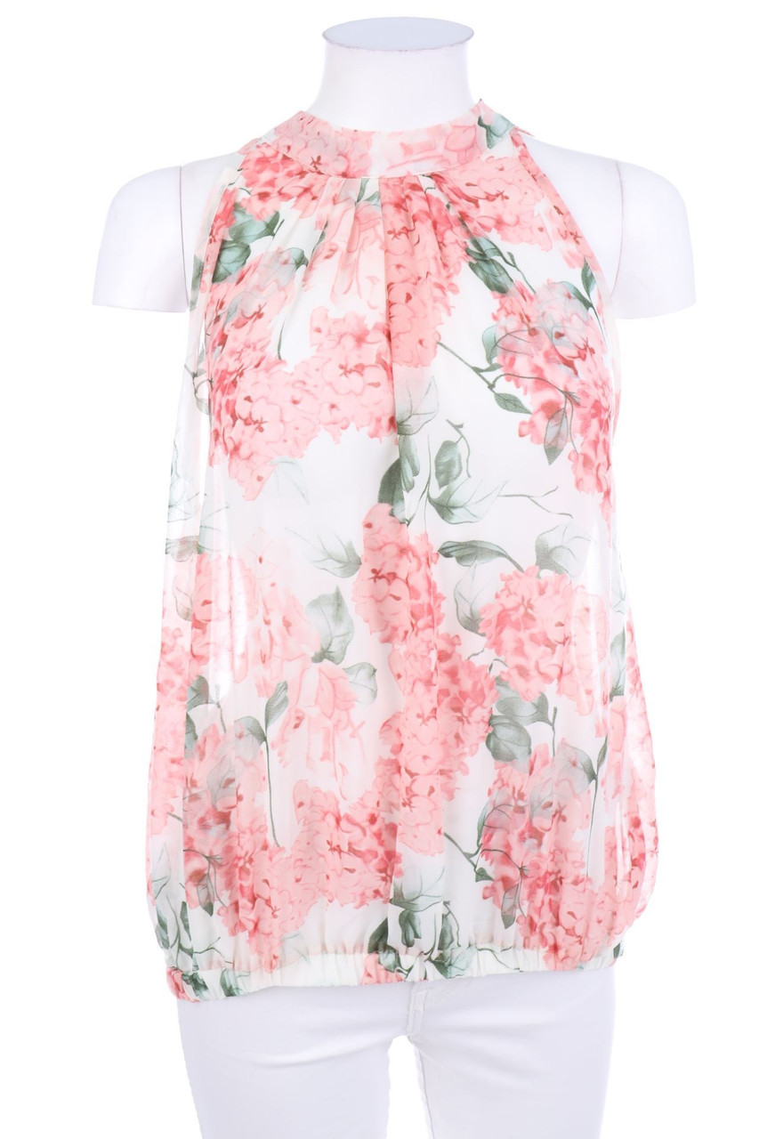 SECONDHAND - Blusentop mit Blumen-Print - XS