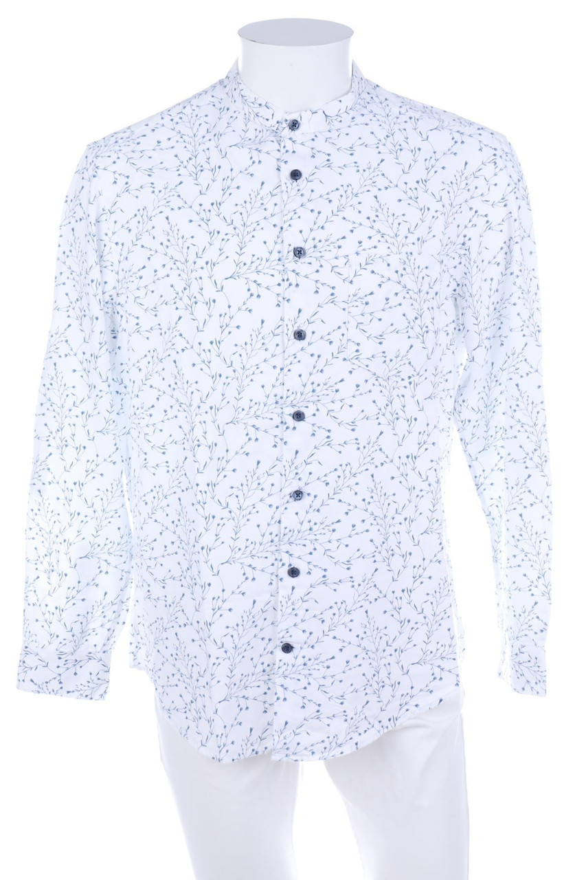 RESERVED - Print-Hemd mit Roll-up-Manschette - L