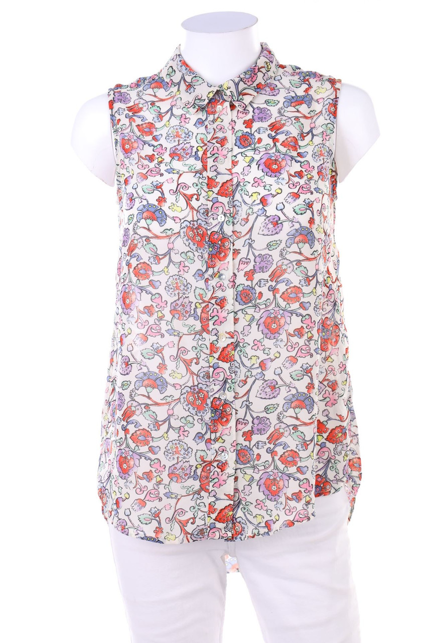 H&M - ärmellose Hemd-Bluse mit floralem Muster - D 34