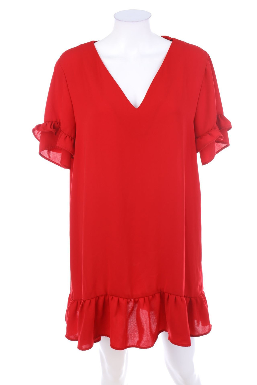 ZARA - Shift-Kleid mit Volants - XL