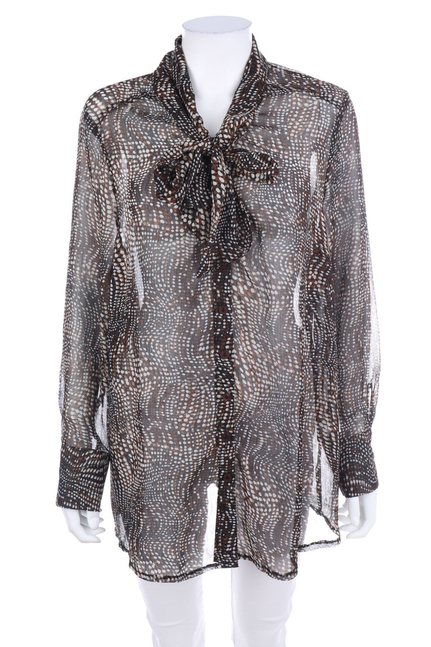 THEA - Schluppen-Bluse mit Punkten - D 42