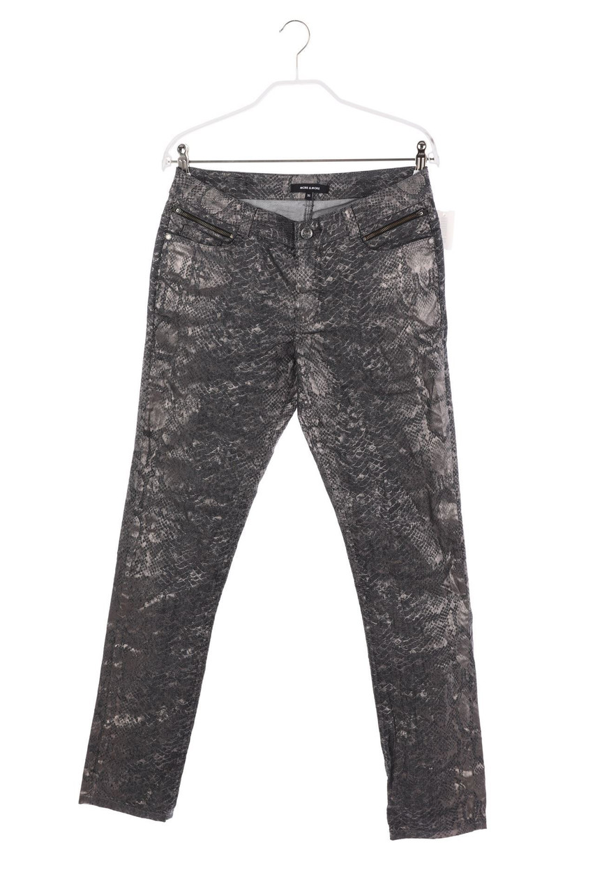 MORE & MORE - Metallic-Skinny-Jeans mit Animal-Print - D 36