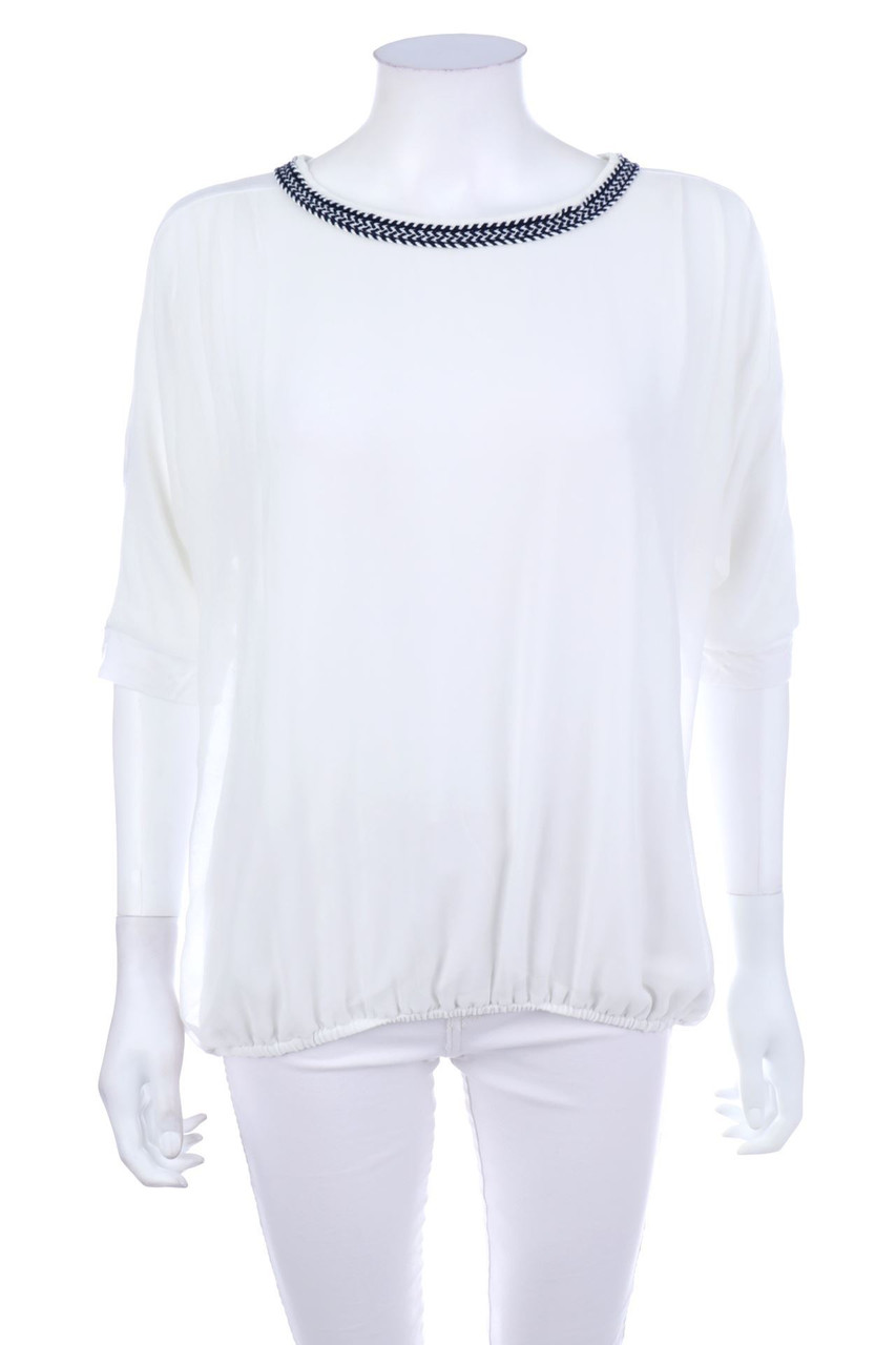 zero - Chiffon-Bluse mit Batwing-Ärmeln - D 38