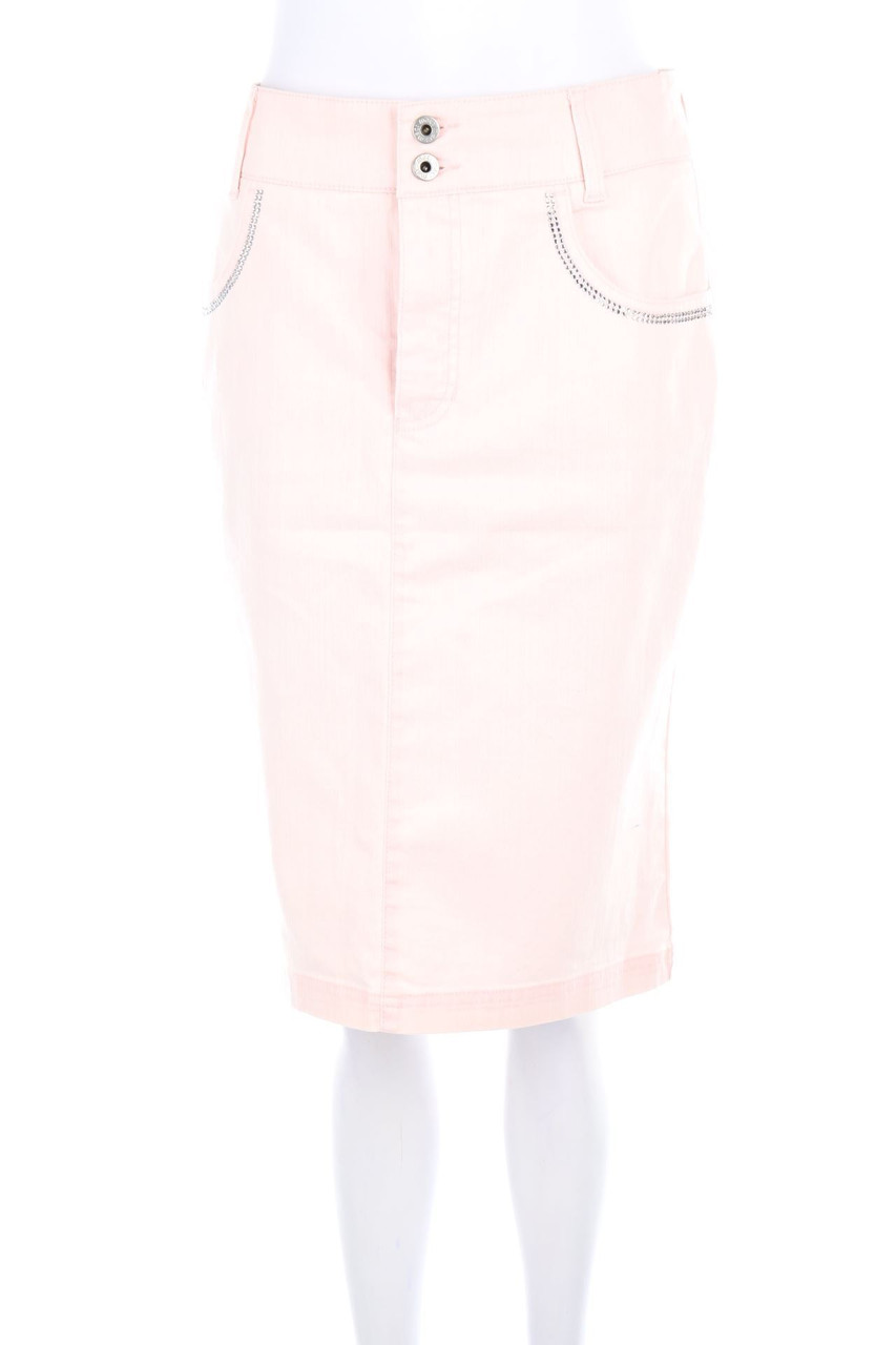 MAC - Jeansrock mit Strass-Steinen - D 38