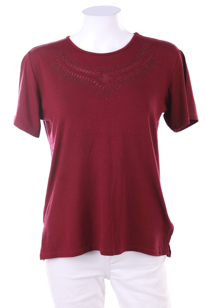 Mar Di - Kurzarm-Shirt mit Strass-Steinen - XL