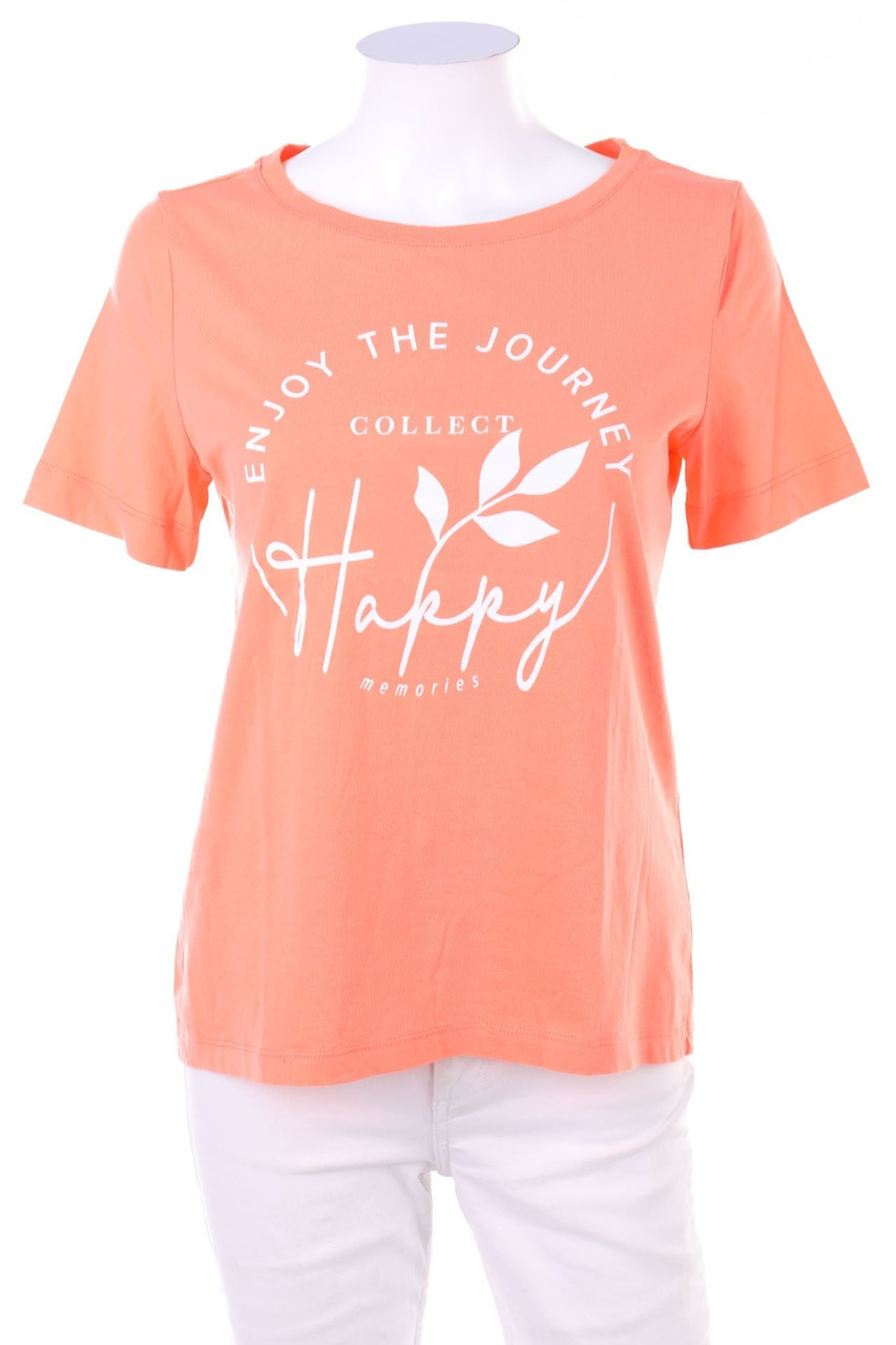 Street One - Kurzarm-Shirt mit Statement-Print - D 36