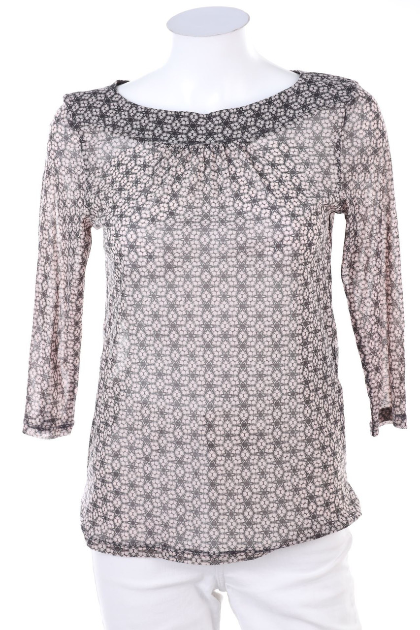 comma - 3/4-Arm-Shirt aus Mesh - D 36