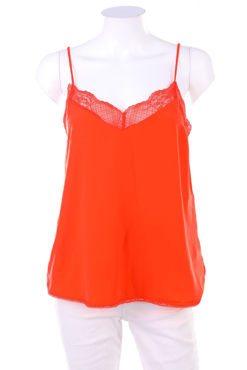 AMISU - Top in A-Linie mit Spitze - M