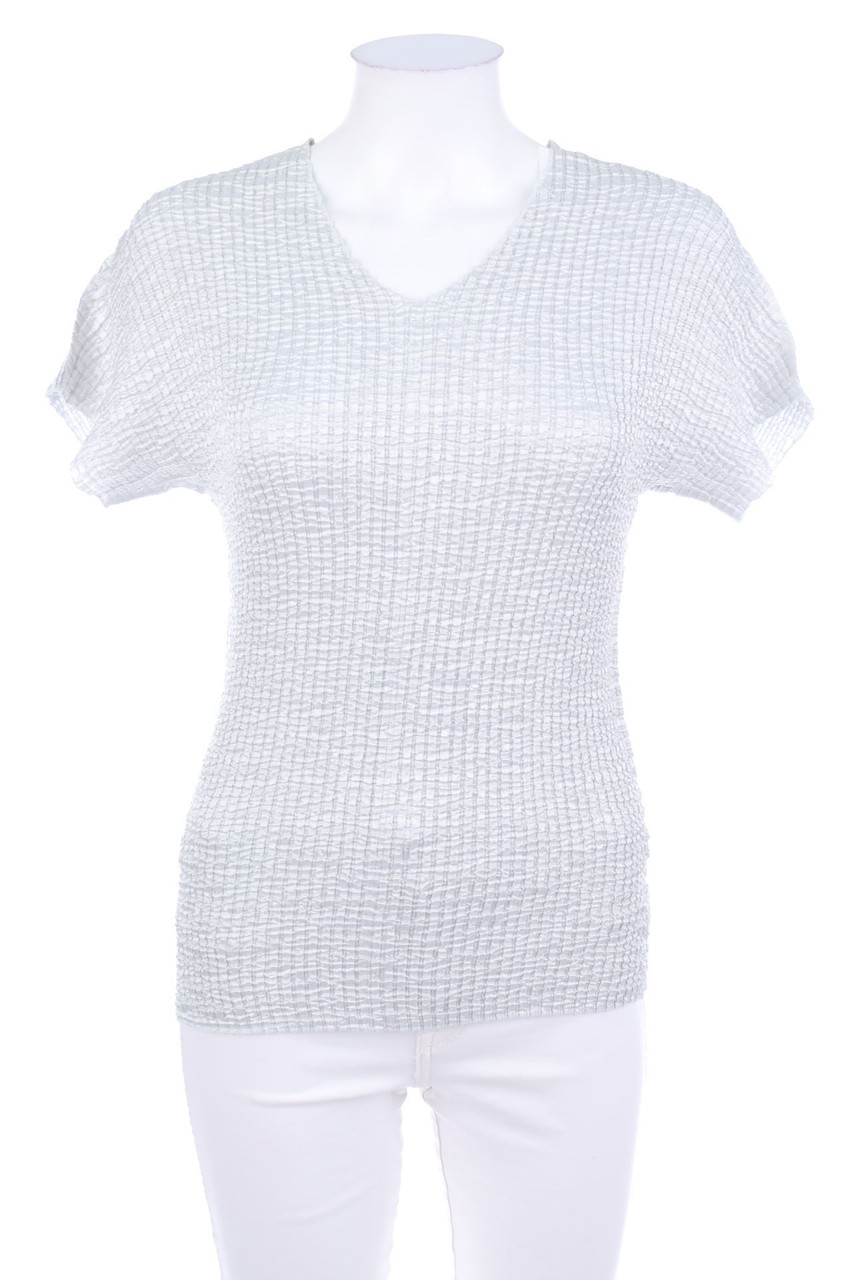 Ohne Label - Satin-Kurzarm-Shirt - M