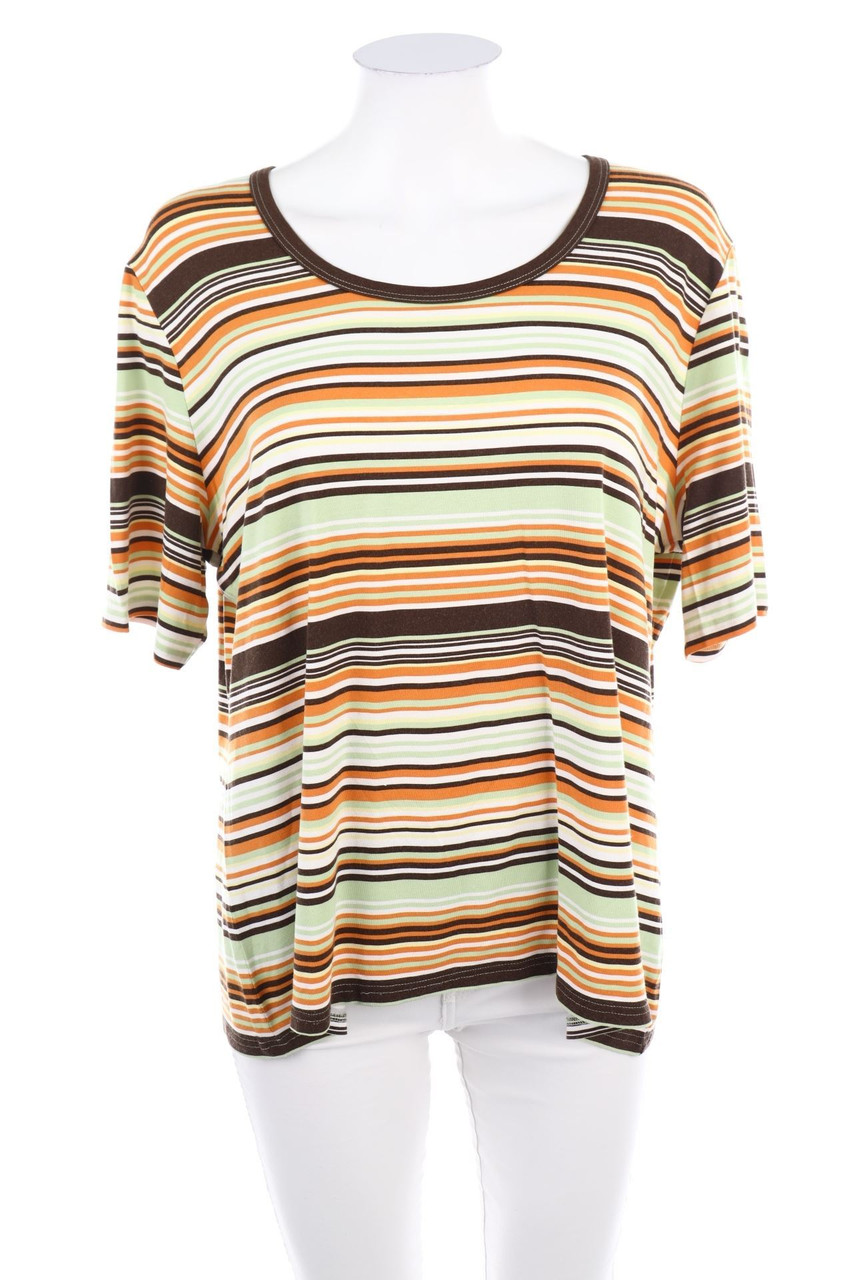 FRANK WALDER - Kurzarm-Shirt mit Streifen - D 46