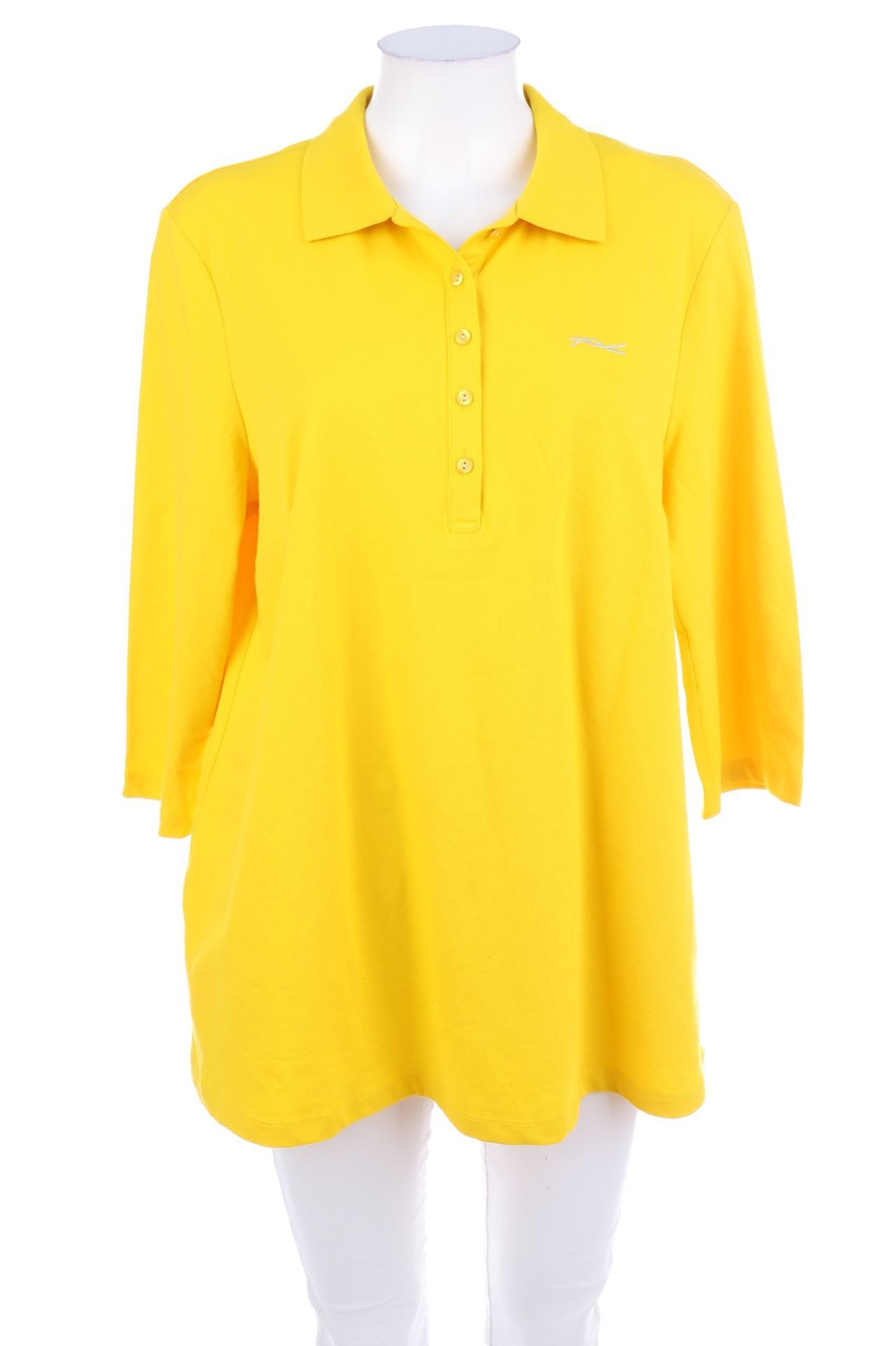 GOLDNER - Polo-Shirt mit 3/4-Ärmel mit Logo-Stickerei - D 46