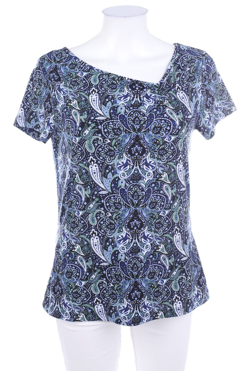 s.Oliver - Kurzarm-Shirt mit floralem Muster - D 38