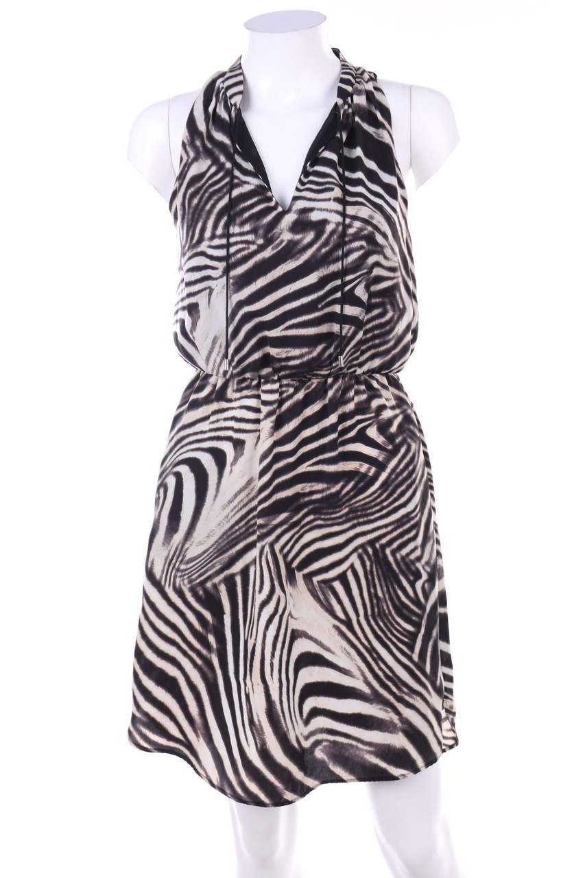 MANGO COLLECTION - Satin-Kleid mit Animal-Print - S