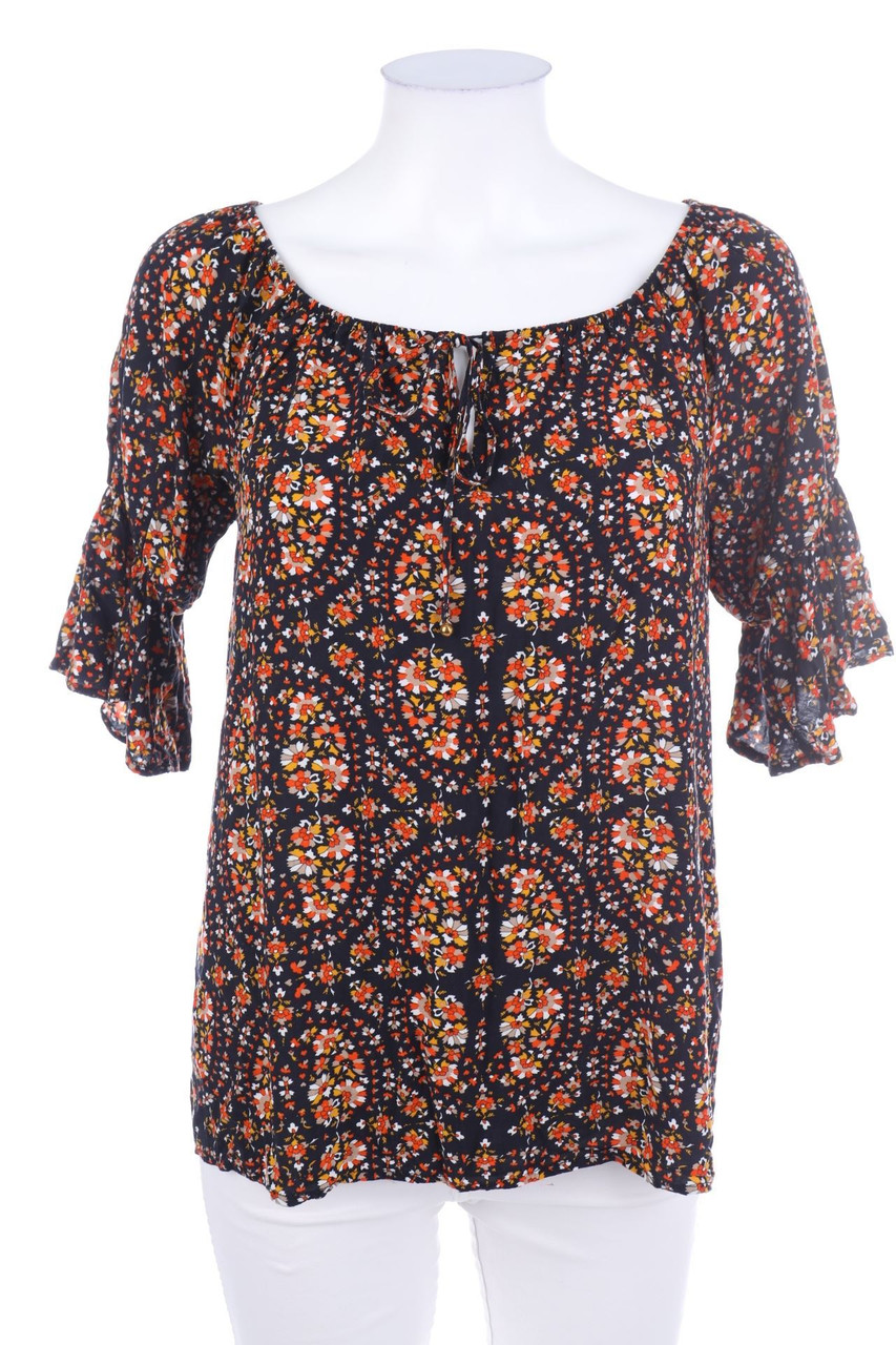 MORE & MORE - Carmen-Print-Bluse aus Viskose - D 38