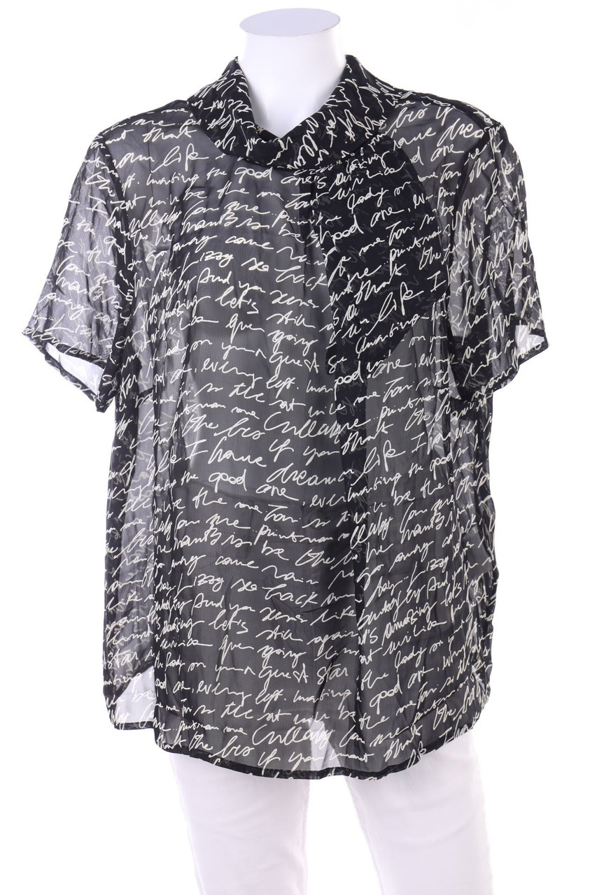 MADELEINE - Kurzarm-Bluse mit Print - D 44